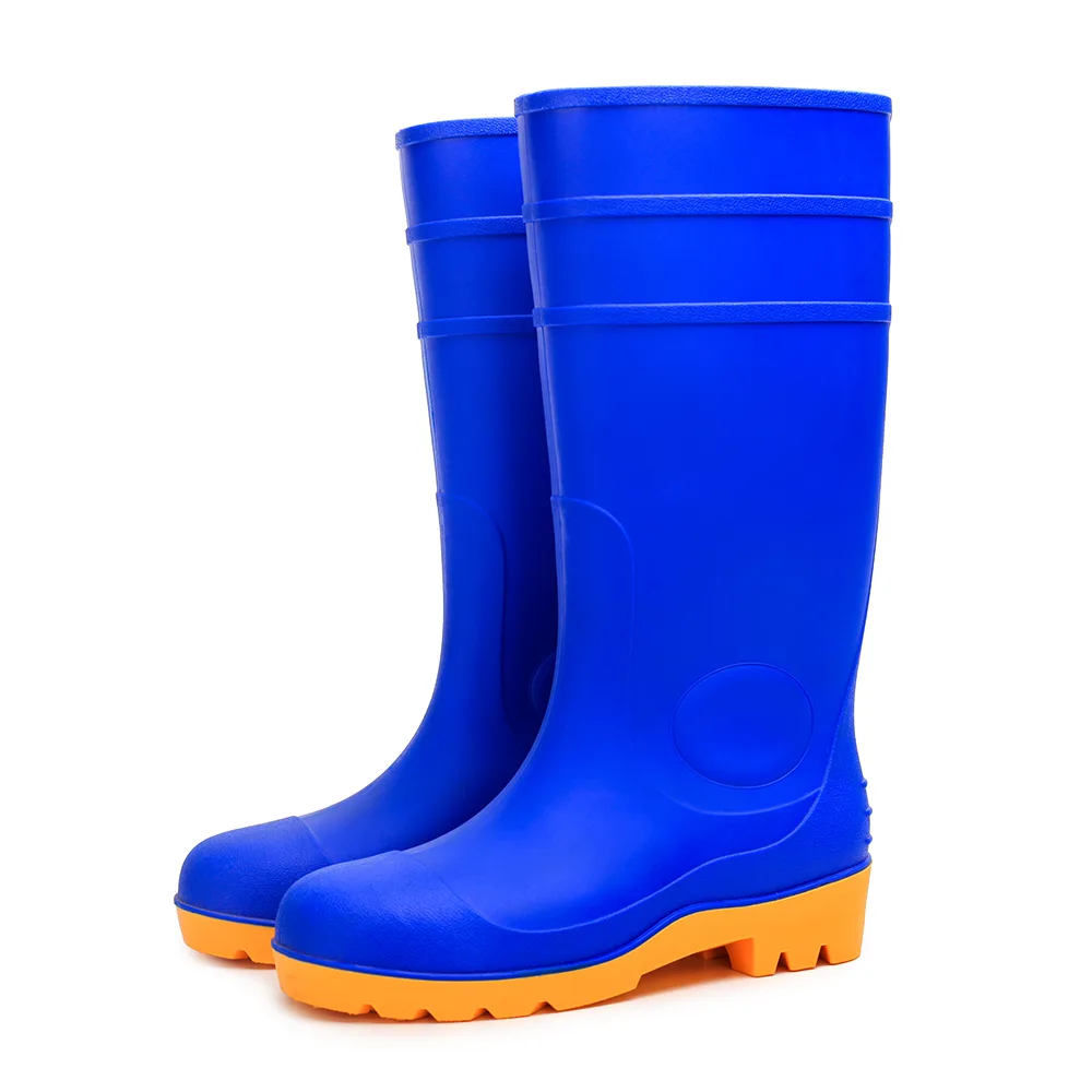 Yellow PVC waterproof construction work boot product view