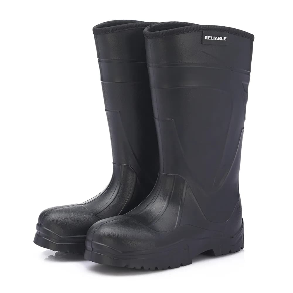 Yellow PVC waterproof construction work boot product view