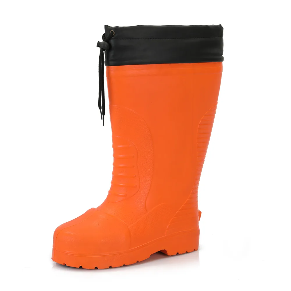 Yellow PVC waterproof construction work boot product view