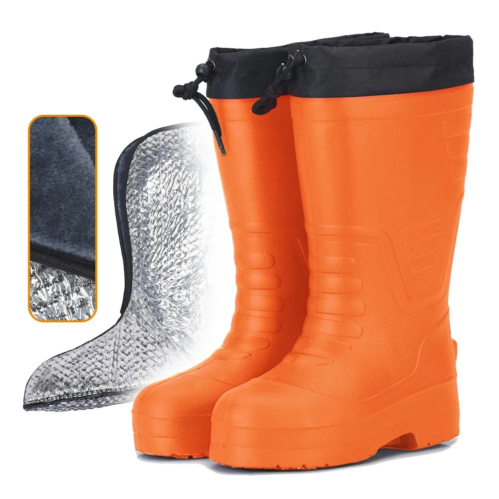Yellow PVC waterproof construction work boot product view