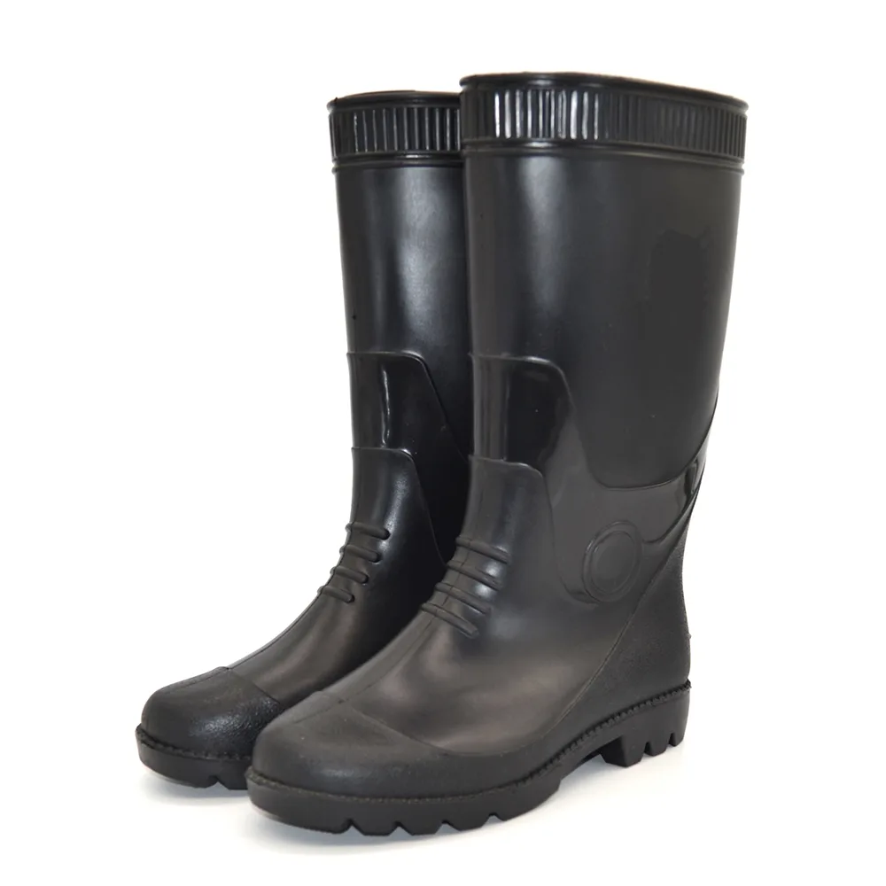 Yellow PVC waterproof construction work boot product view