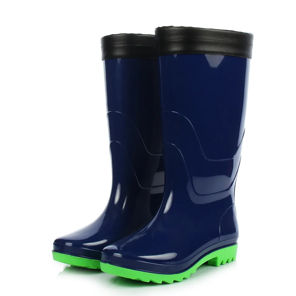 Yellow PVC waterproof construction work boot product view