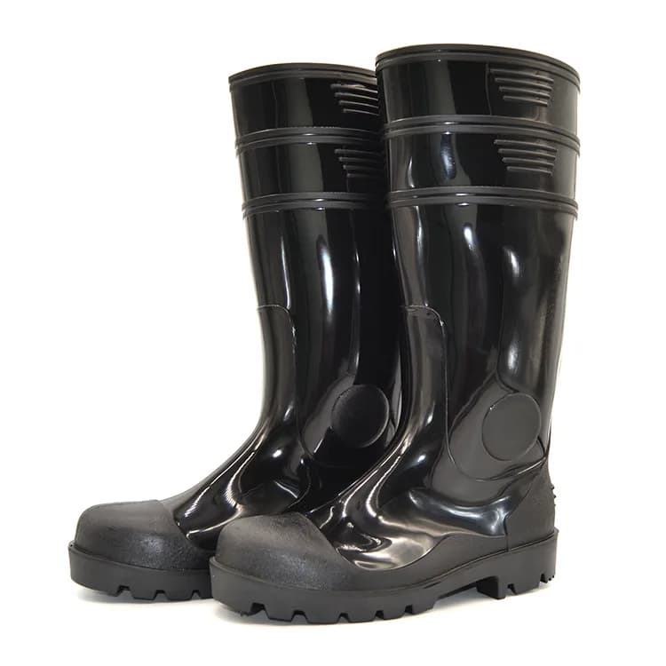 Yellow PVC waterproof construction work boot product view