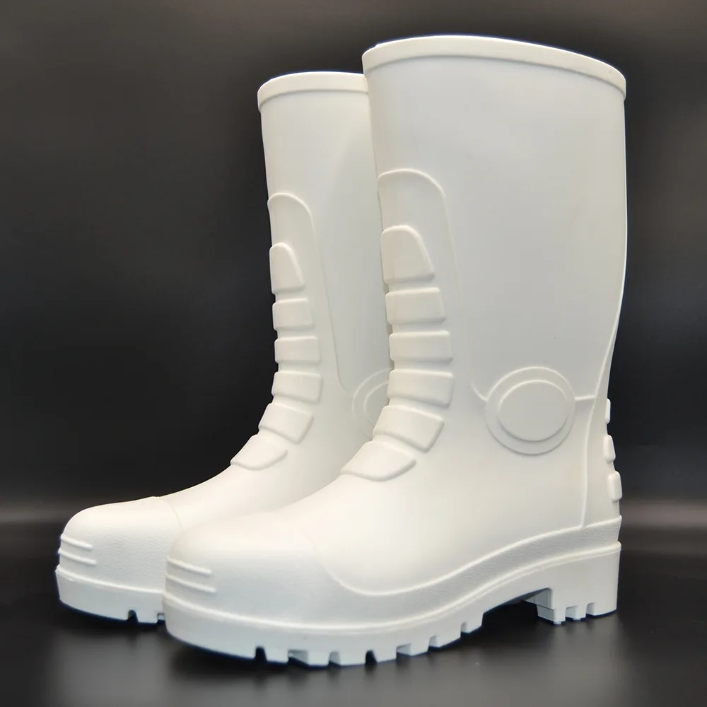 Yellow PVC waterproof construction work boot product view