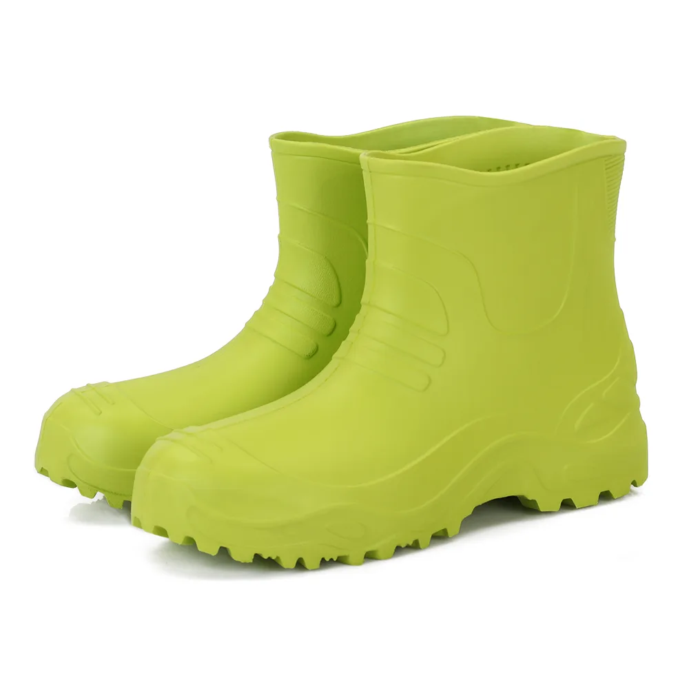 Yellow PVC waterproof construction work boot product view