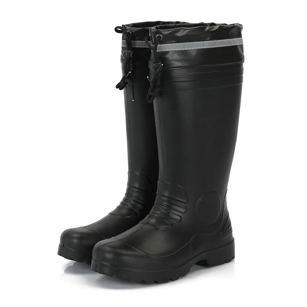 Yellow PVC waterproof construction work boot product view