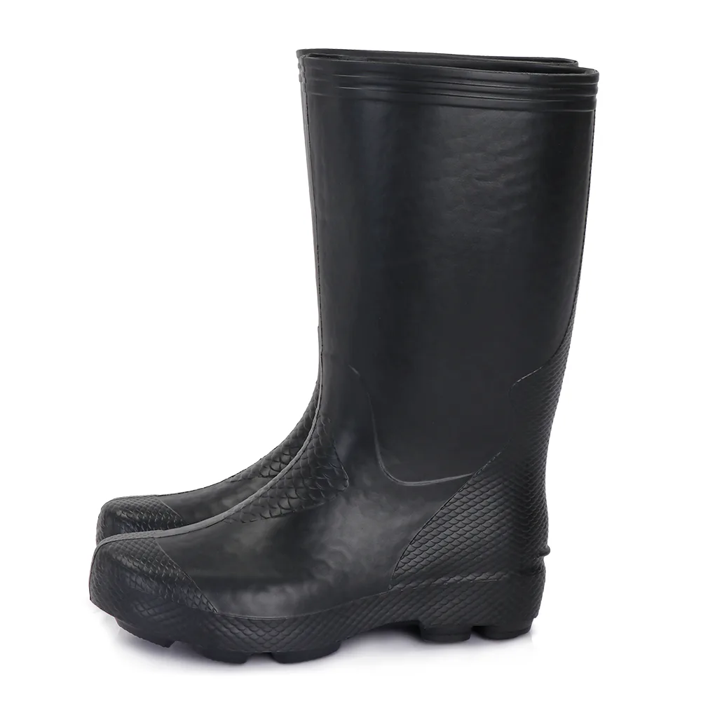 Yellow PVC waterproof construction work boot product view