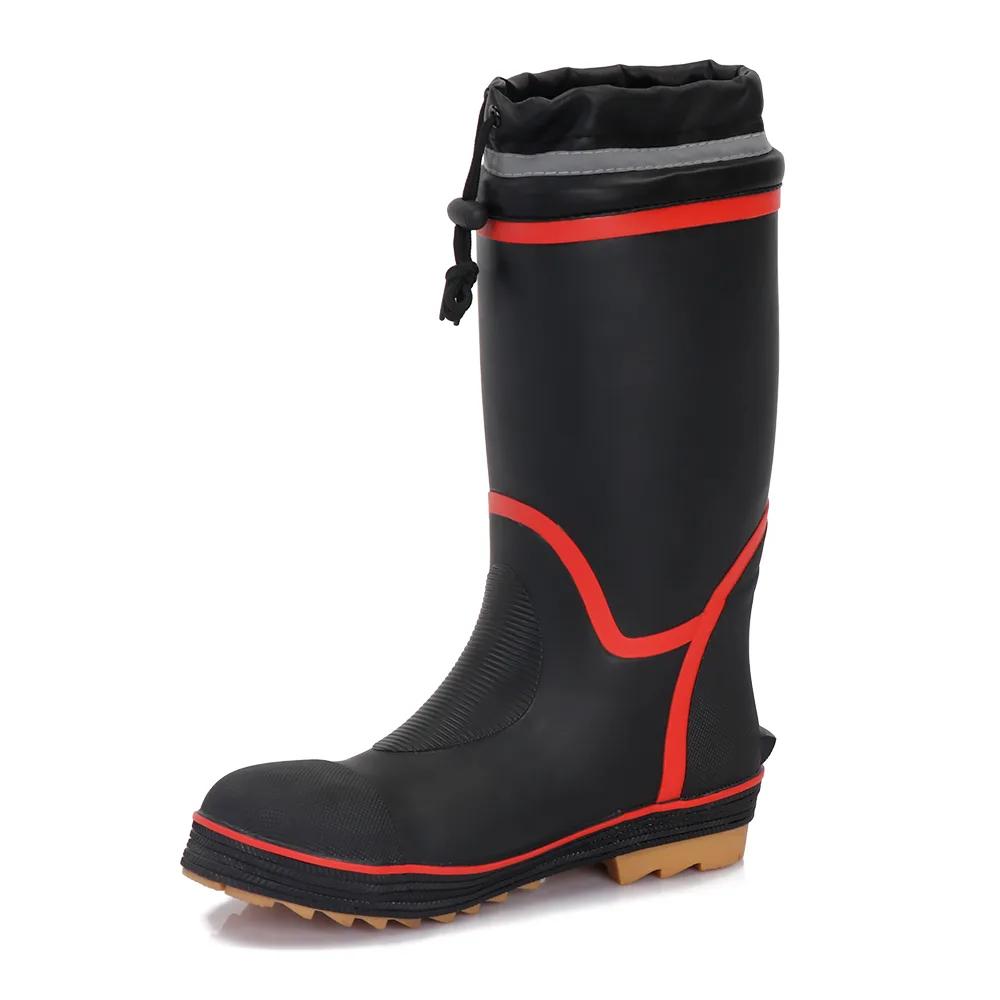 Yellow PVC waterproof construction work boot product view