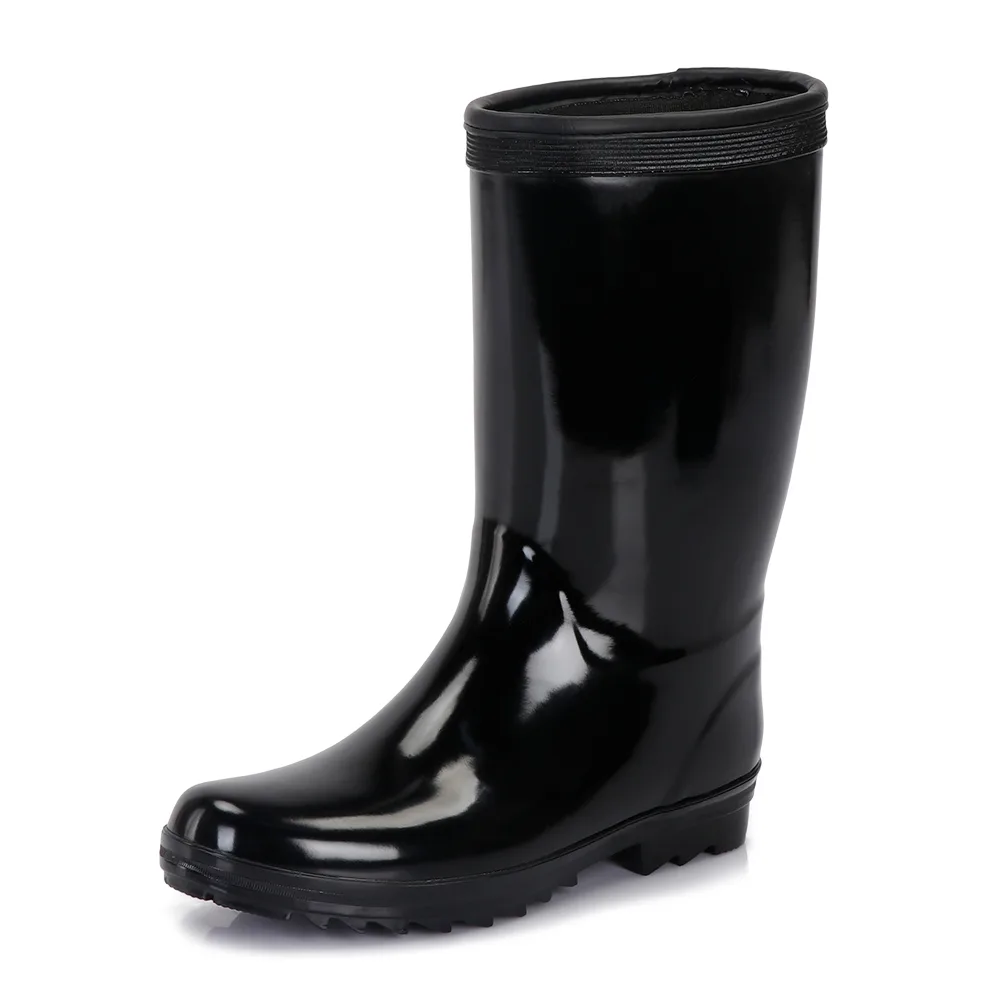 Yellow PVC waterproof construction work boot product view