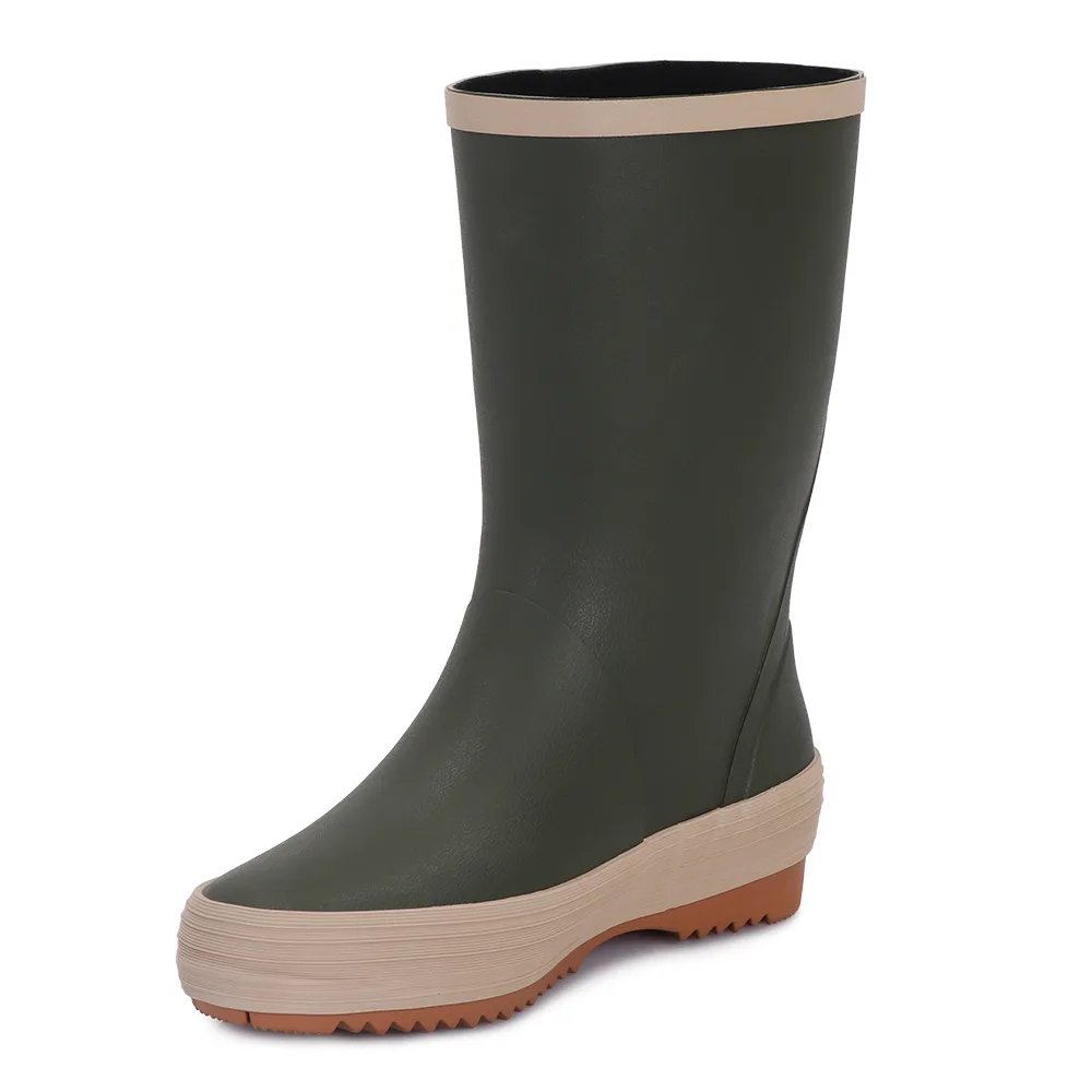 Yellow PVC waterproof construction work boot product view
