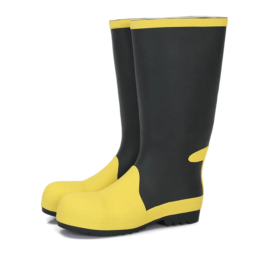 Yellow PVC waterproof construction work boot product view