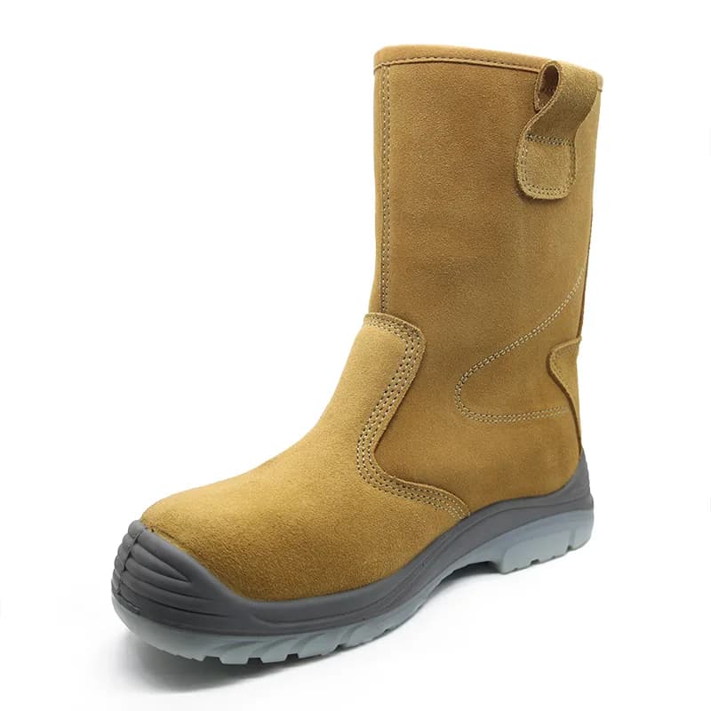 Yellow PVC waterproof construction work boot product view